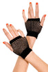 Sexy Black Fingerless Net Short Gloves